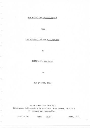 Publication cover - Buttevant 01 08 1980