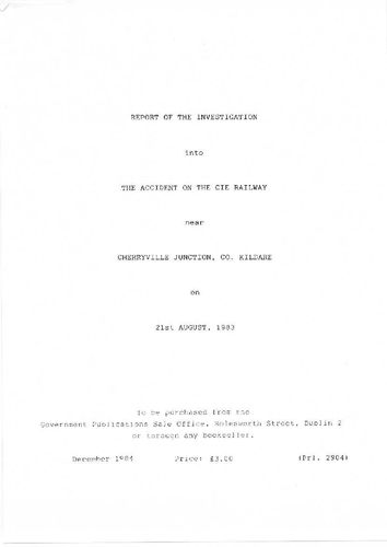 Publication cover - Cherryville 21 08 1983