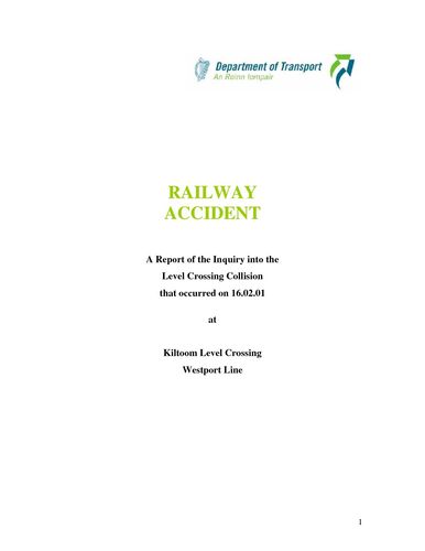Publication cover - Kiltoon LC Accidents 2007