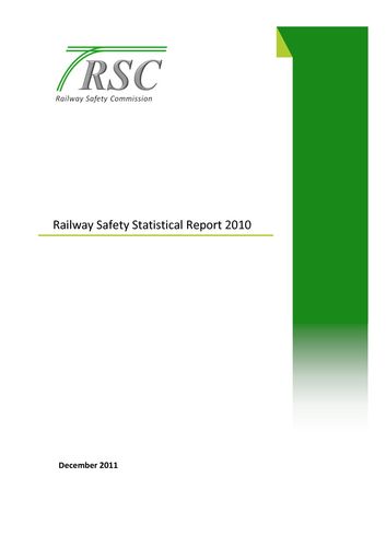 Publication cover - RSC Railway Safety Statistical Report 2010