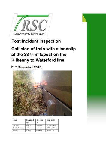 Publication cover - 140331 Post Incident Inspection Report - FINAL FOR RSC WEBSITE